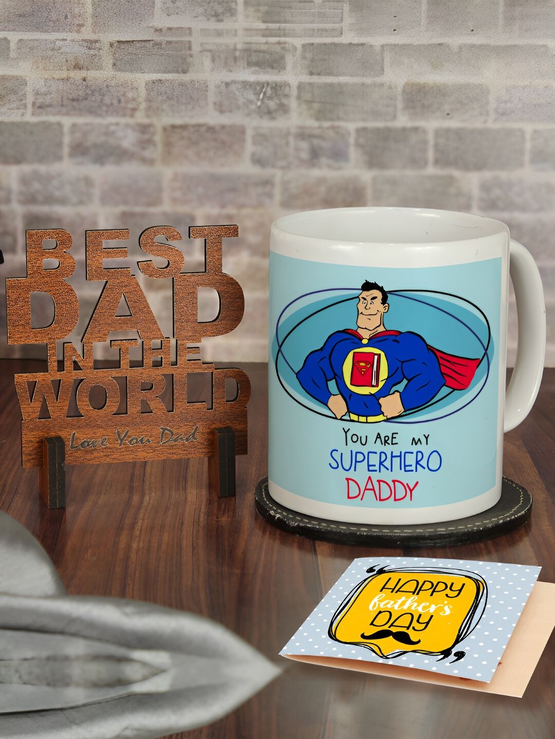 TIED RIBBONS 3 Pcs Brown & Blue Fathers Day Gift Set-image-35