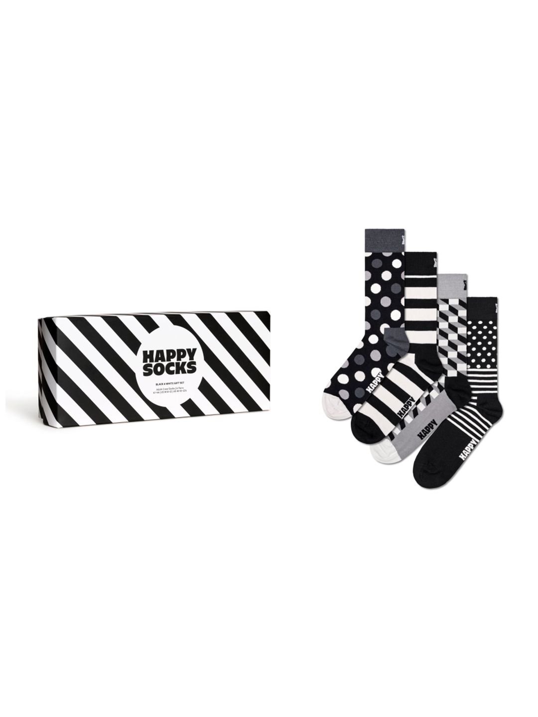 Happy Socks Pack Of 4 Patterned Cotton Calf-Length Socks-image-17