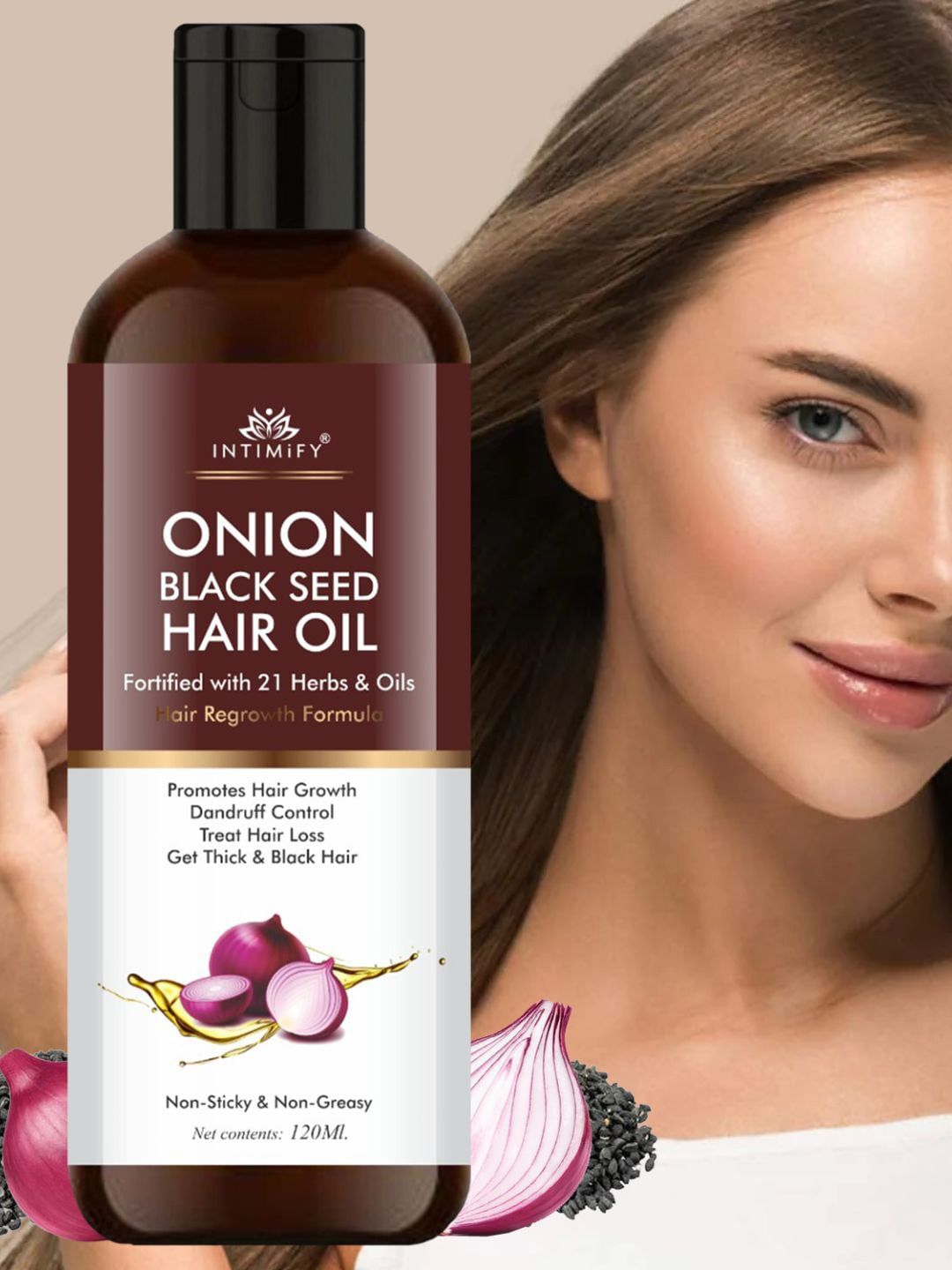 INTIMIFY Onion Black Seed Hair Oil - 120 ml-image-21