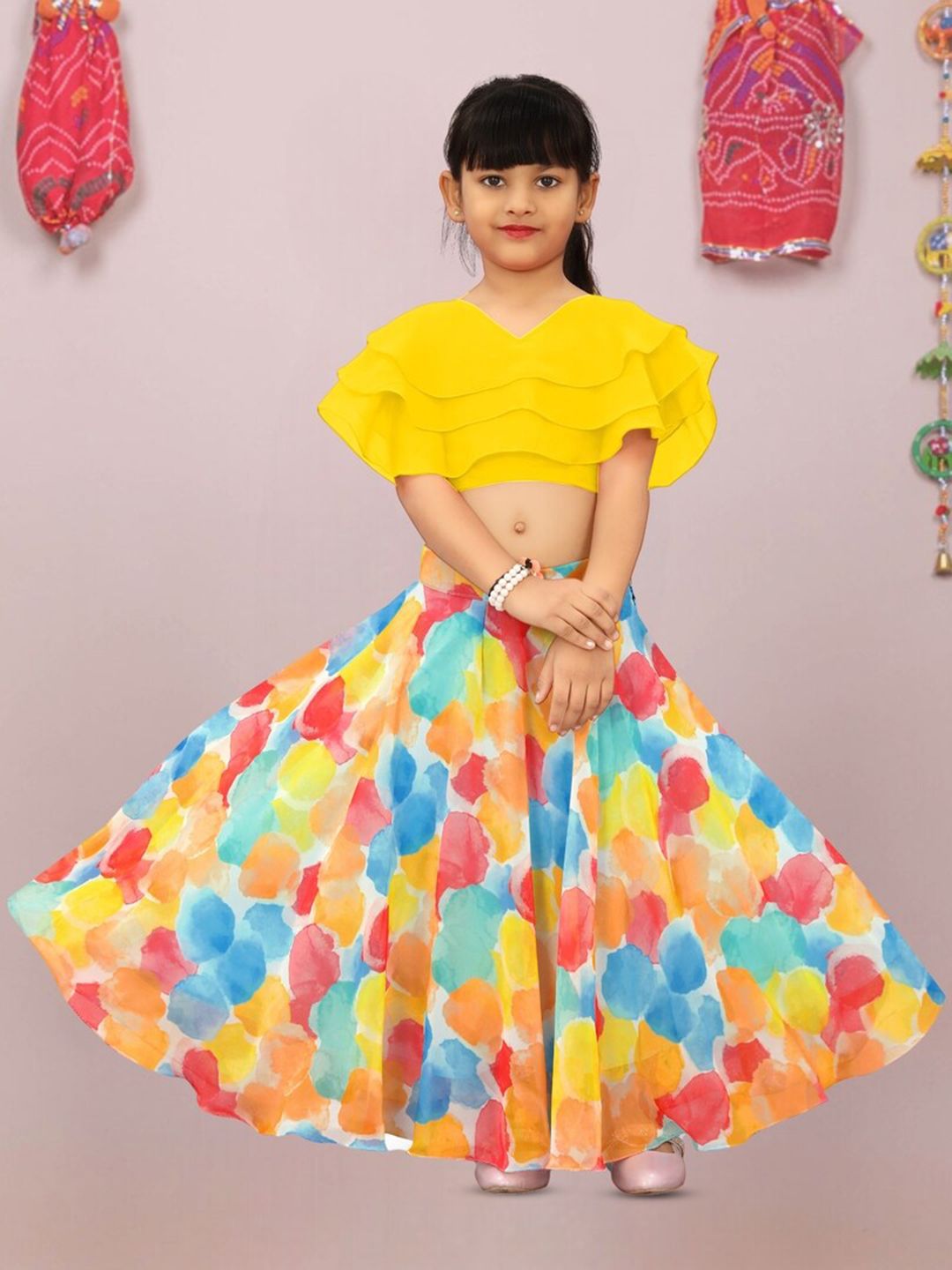 BAESD Girls Geometric Printed Ready to Wear Lehenga Choli-picture-36