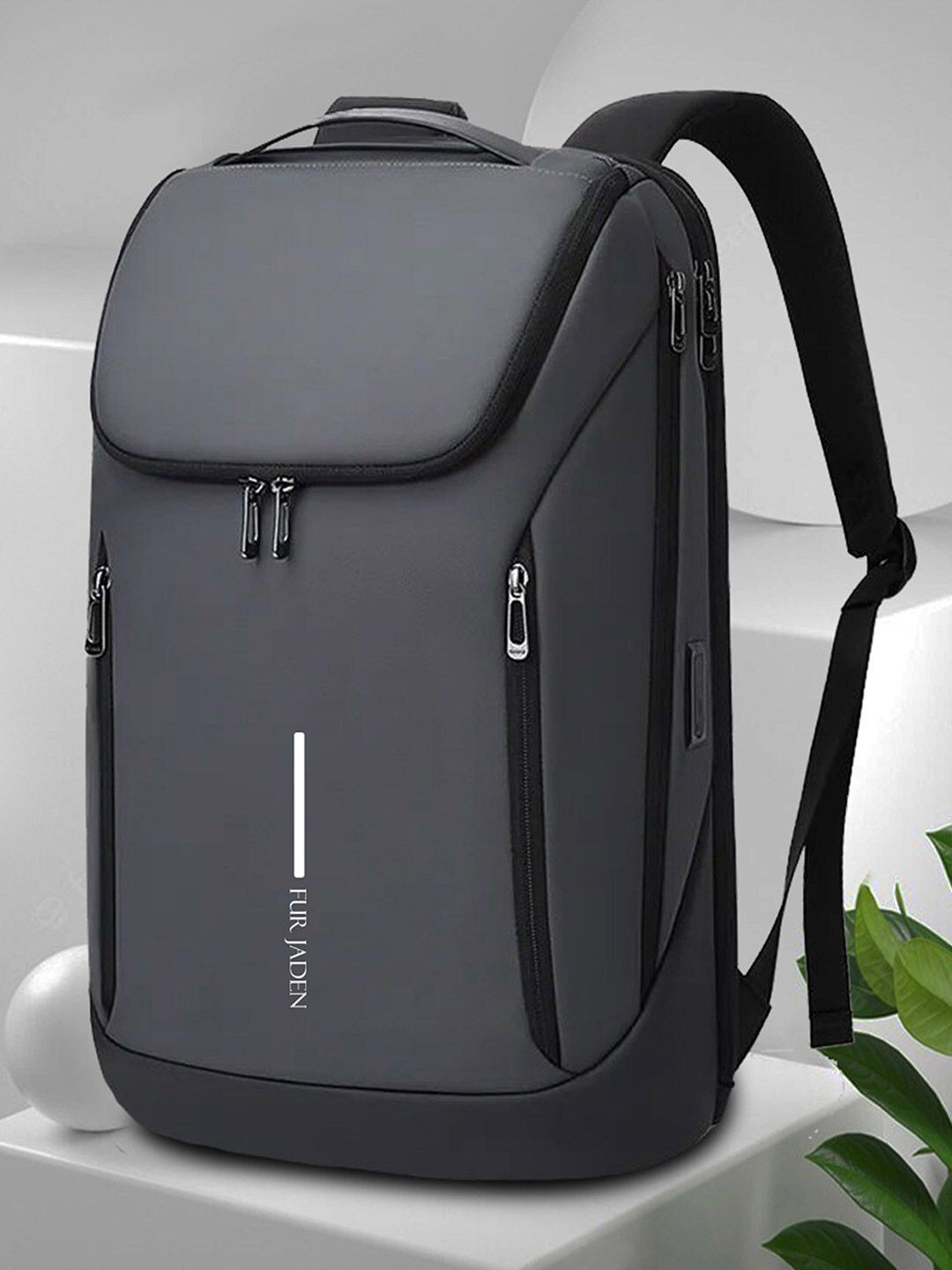 FUR JADEN Unisex Brand Logo Backpack with USB Charging Port-picture-32