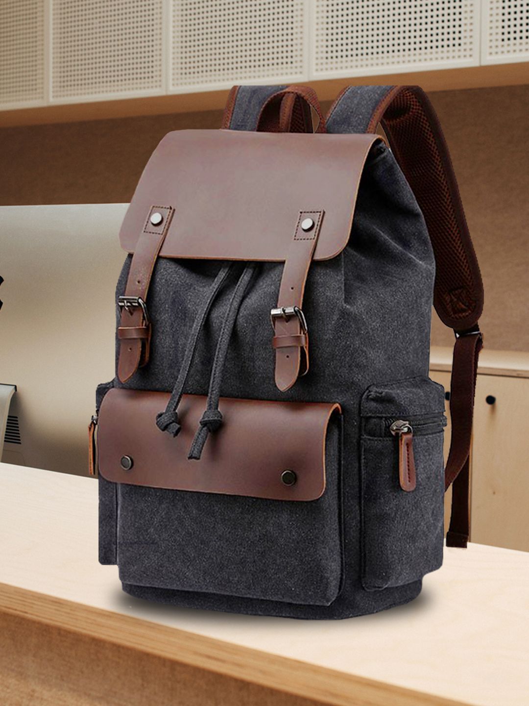FUR JADEN Unisex Colourblocked Backpack-picture-38