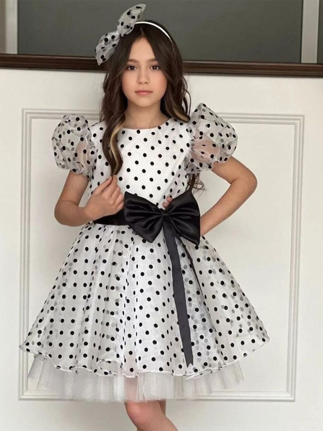 BAESD Polka Dot Printed Fit & Flare Dress-picture-20