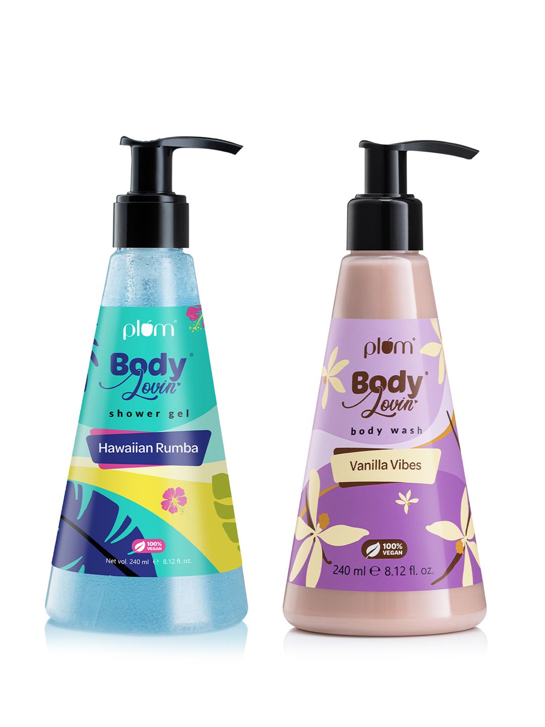 Plum Set of BodyLovin Vanilla Vibes & Hawaiian Rumba Shower Gel - 240ml each-image-37