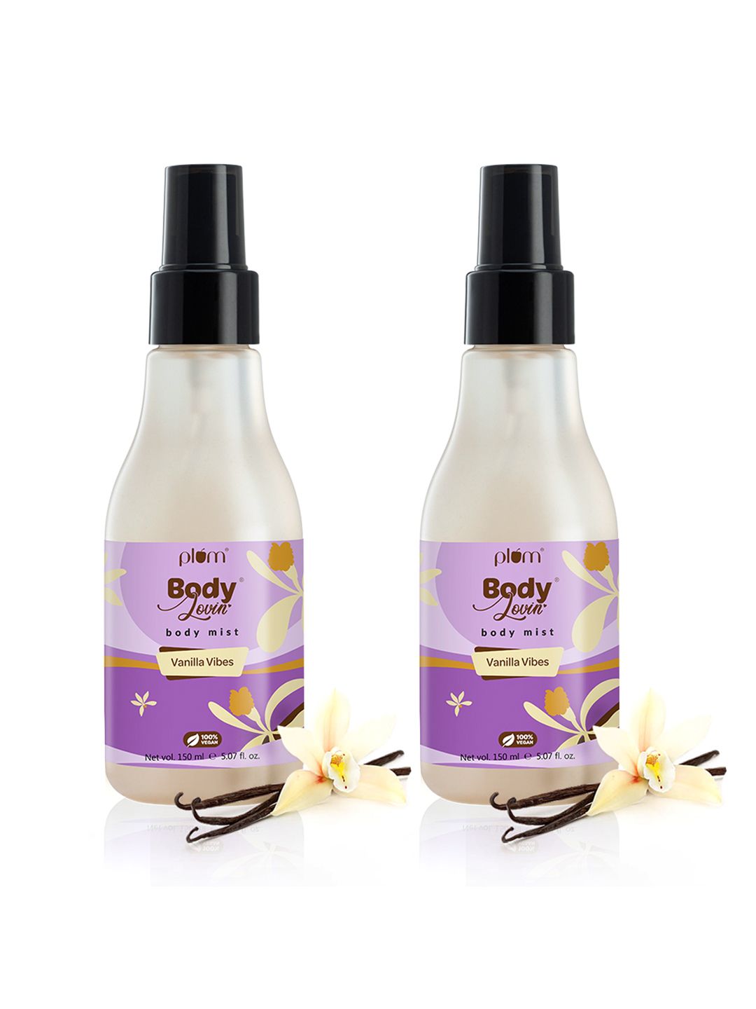 Plum Women 2Pcs BodyLovin Vanilla Vibes Warm Vanilla Fragrance Body Mist - 150ml each-image-43
