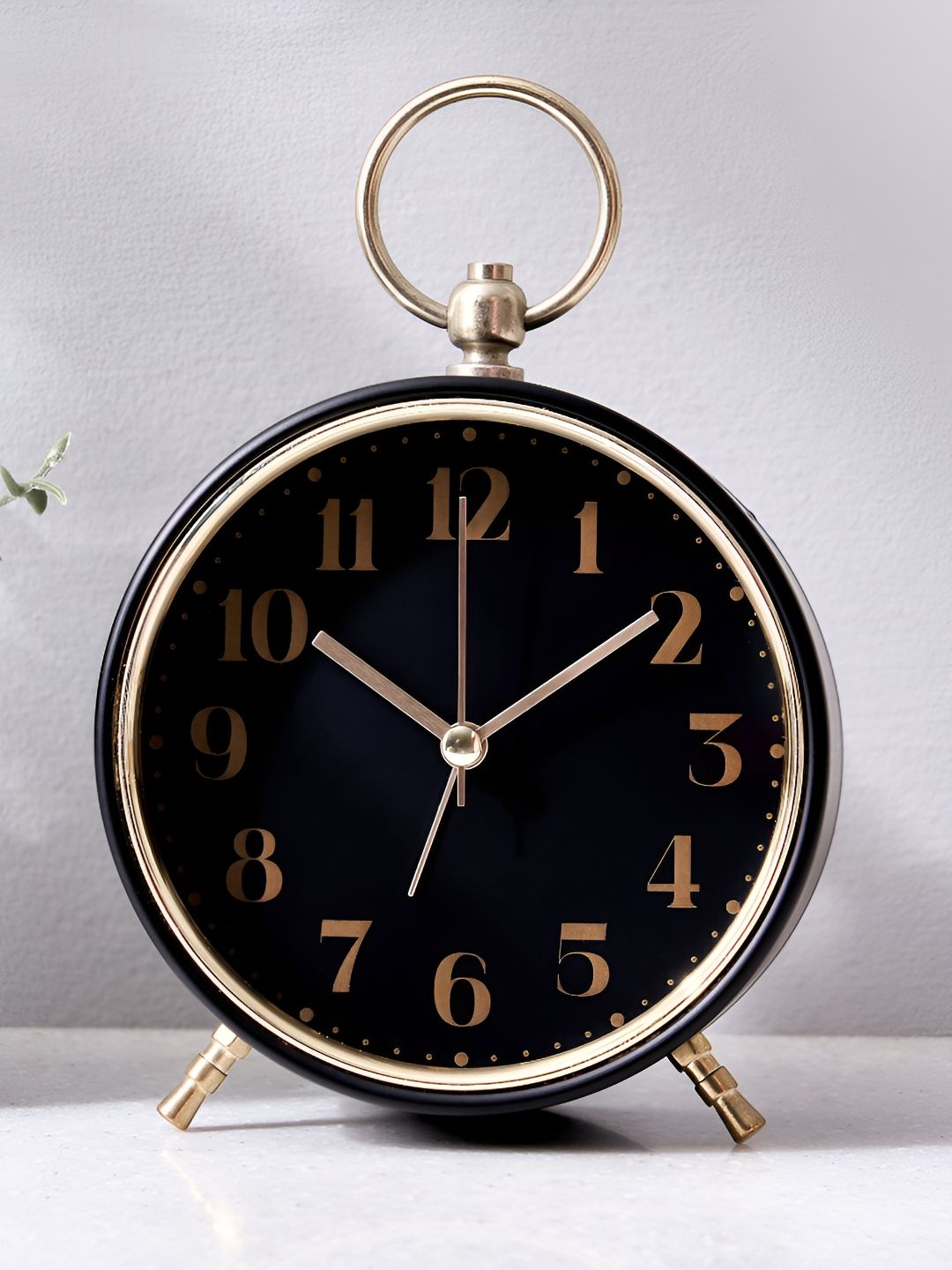 Home Centre Black Contemporary Analogue Table Clock-picture-40