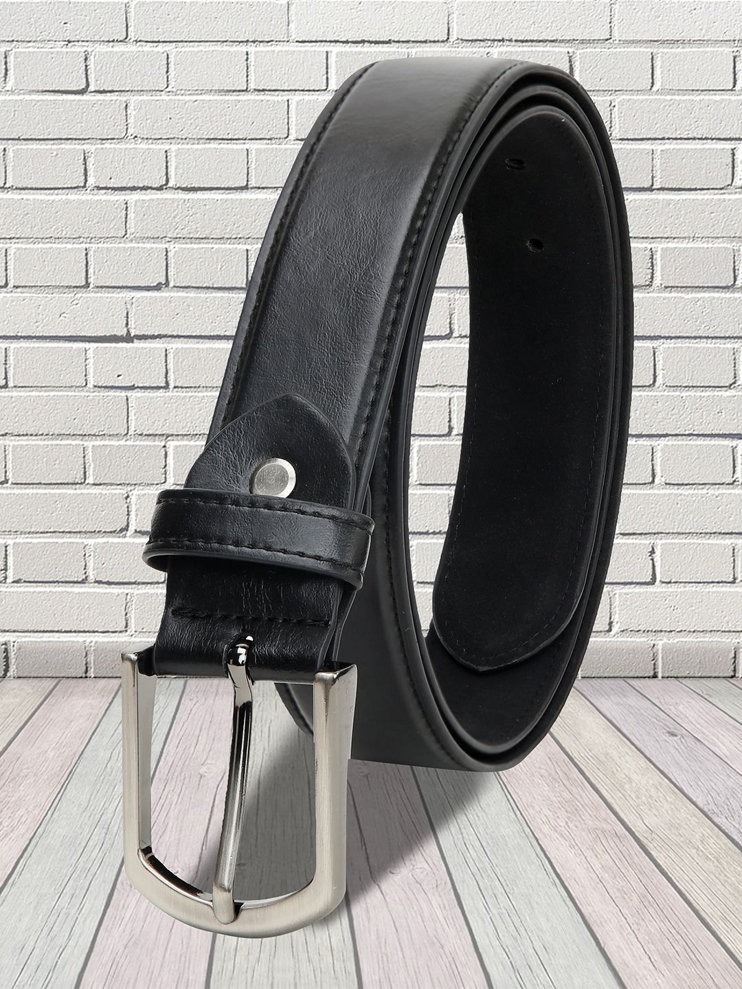 The Roadster Lifestyle Co. Men Black Tang Closure Belt-picture-15