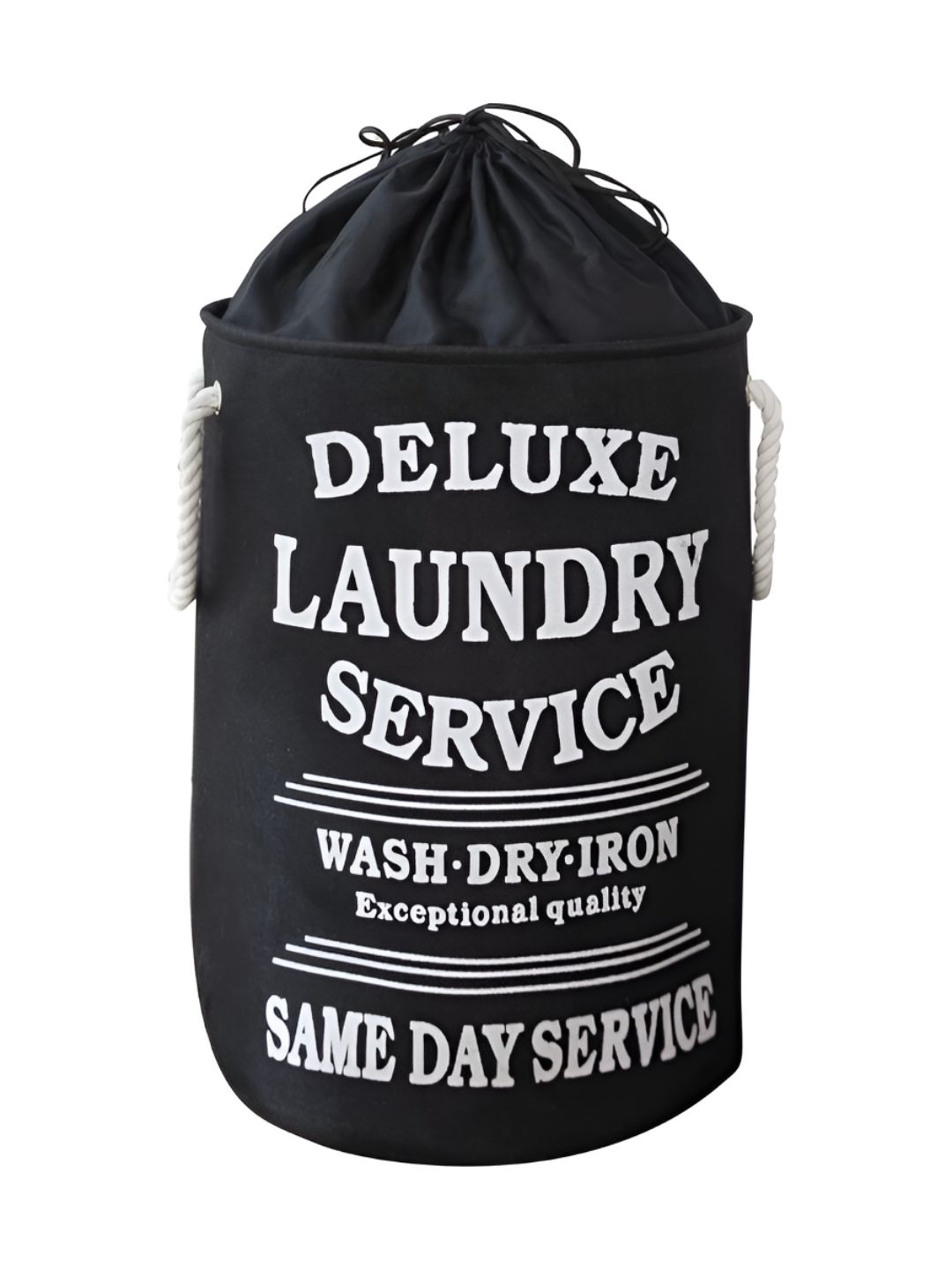 HOKIPO Black & White Printed Cotton Foldable Laundry Bag 60L-picture-38