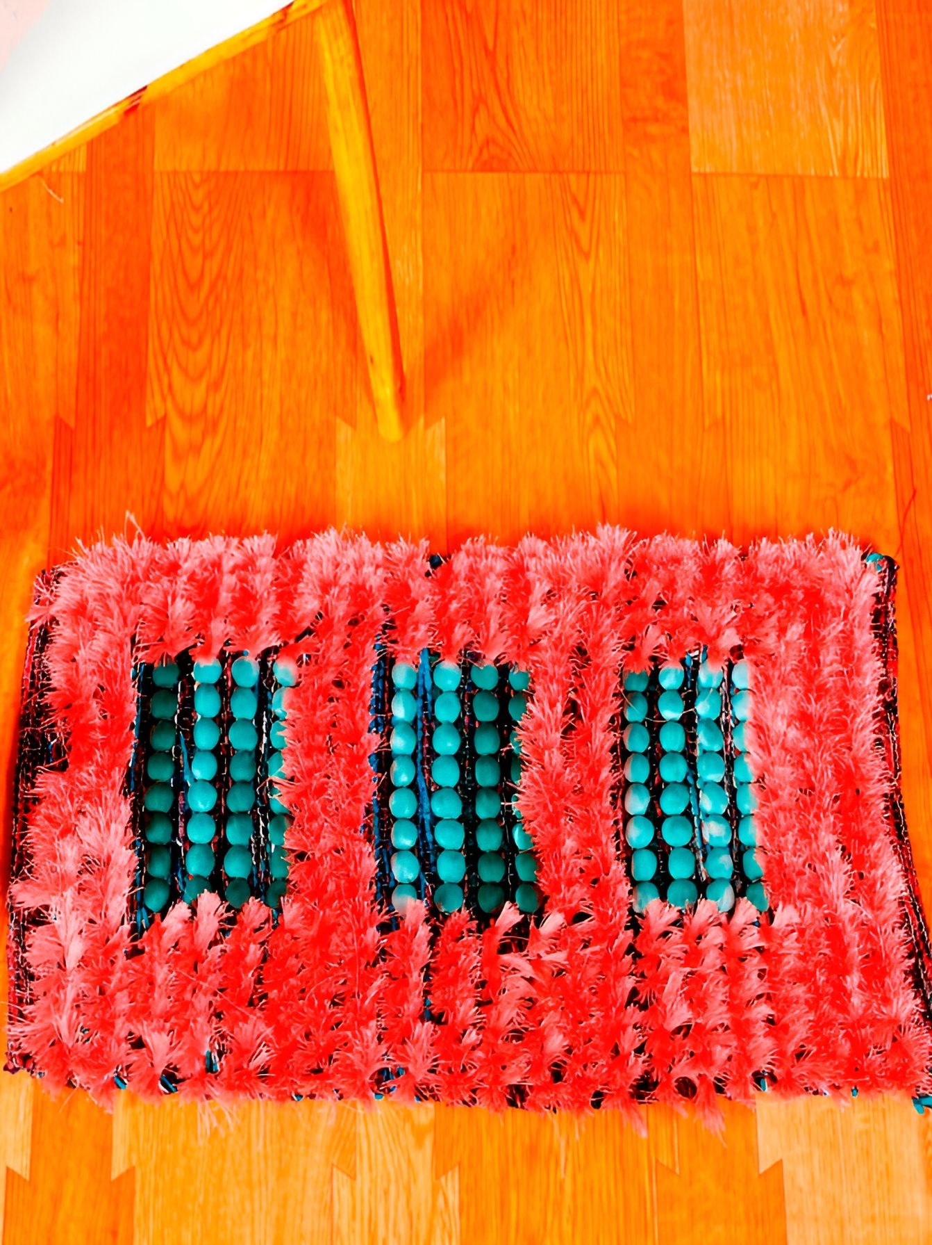 HANDICRAFT PALACE Red & Brown Acrylic Soft Non Woven Rectangular Anti-Skid Doormat-image-7