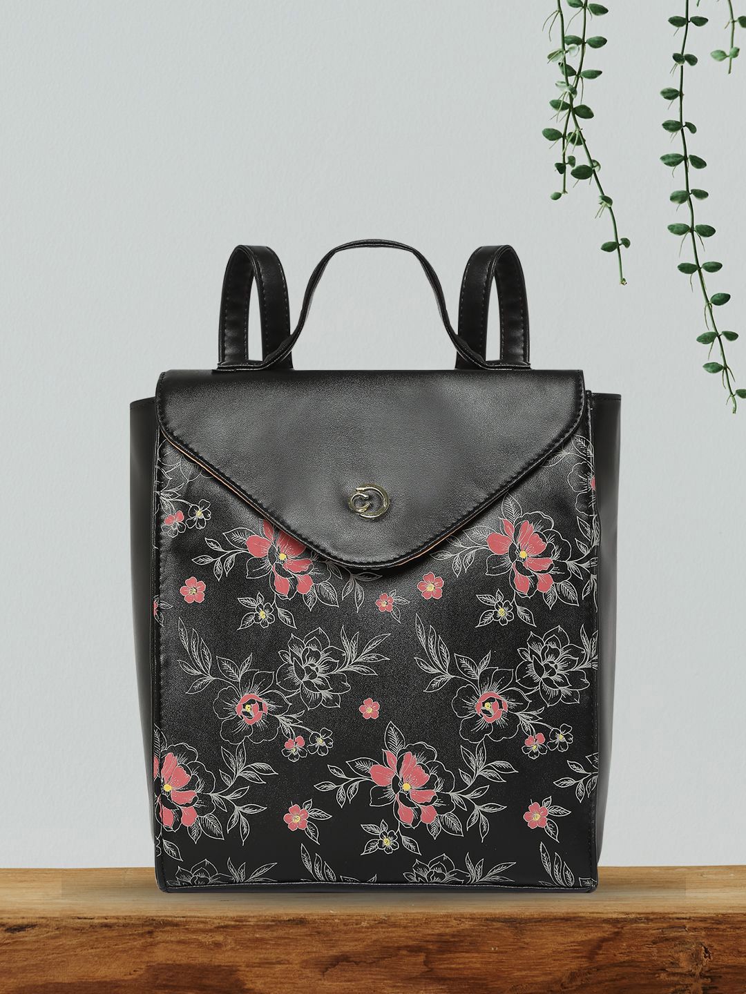 Caprese Women Caprese Snow Graphic Printed Medium Backpack-picture-21