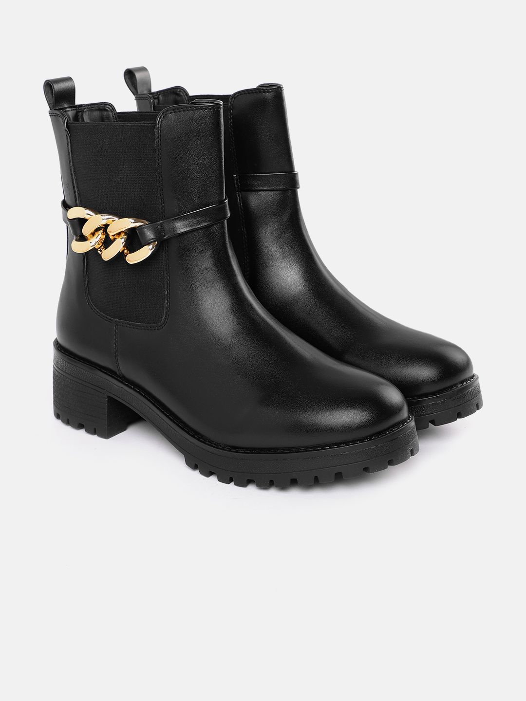Roadster The Lifestyle Co. Women Mid Top Chelsea Boots With Chain Detail-picture-23