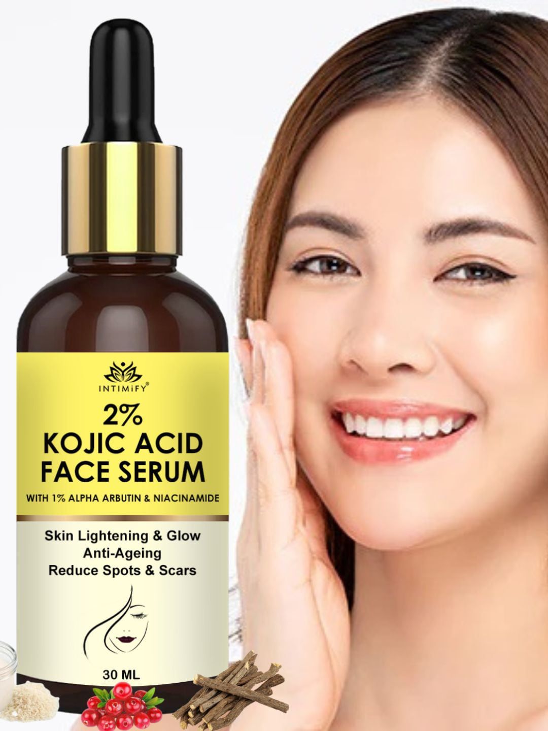 INTIMIFY 2% Kojic Acid Serum Skin Perfecting Face Serum For Skin Lightening-30ml-image-32