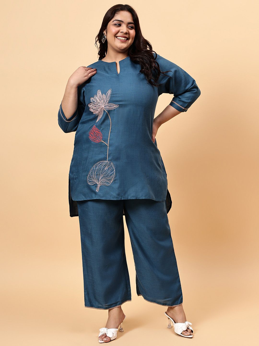 bani women Bani Embroidered Tunic with Trousers Co-Ords-picture-43