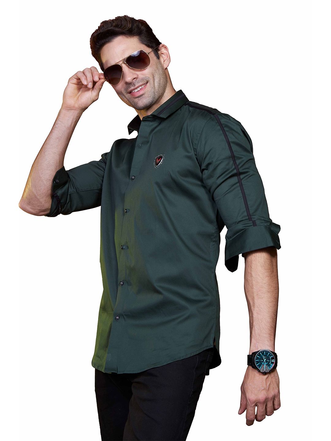 ALMATY Comfort Slim Fit Cotton Casual  Shirt-picture-10