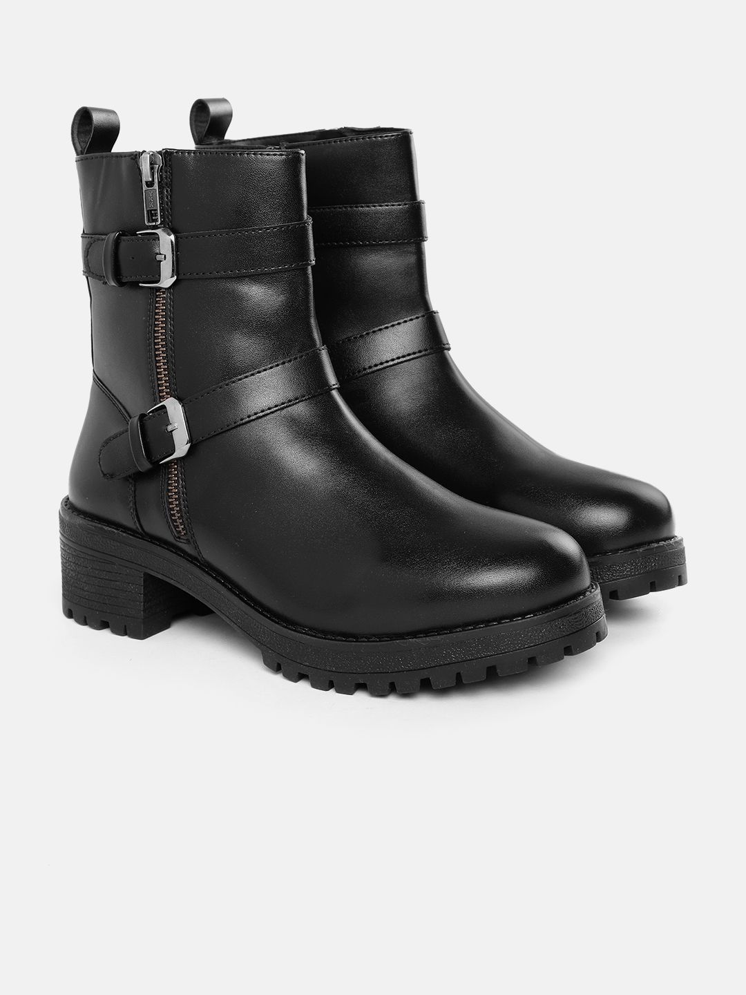 Roadster The Lifestyle Co. Women Mid Top Regular Boots With Buckle Detail-picture-21