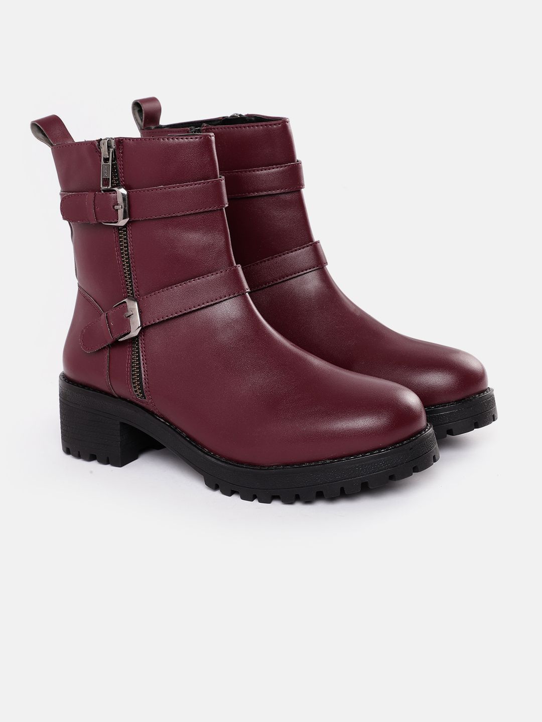 Roadster The Lifestyle Co. Women Mid Top Regular Boots With Buckle Detail-picture-40