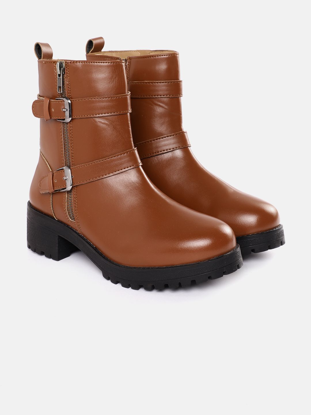 Roadster The Lifestyle Co. Women Mid Top Regular Boots With Buckle Detail-picture-20