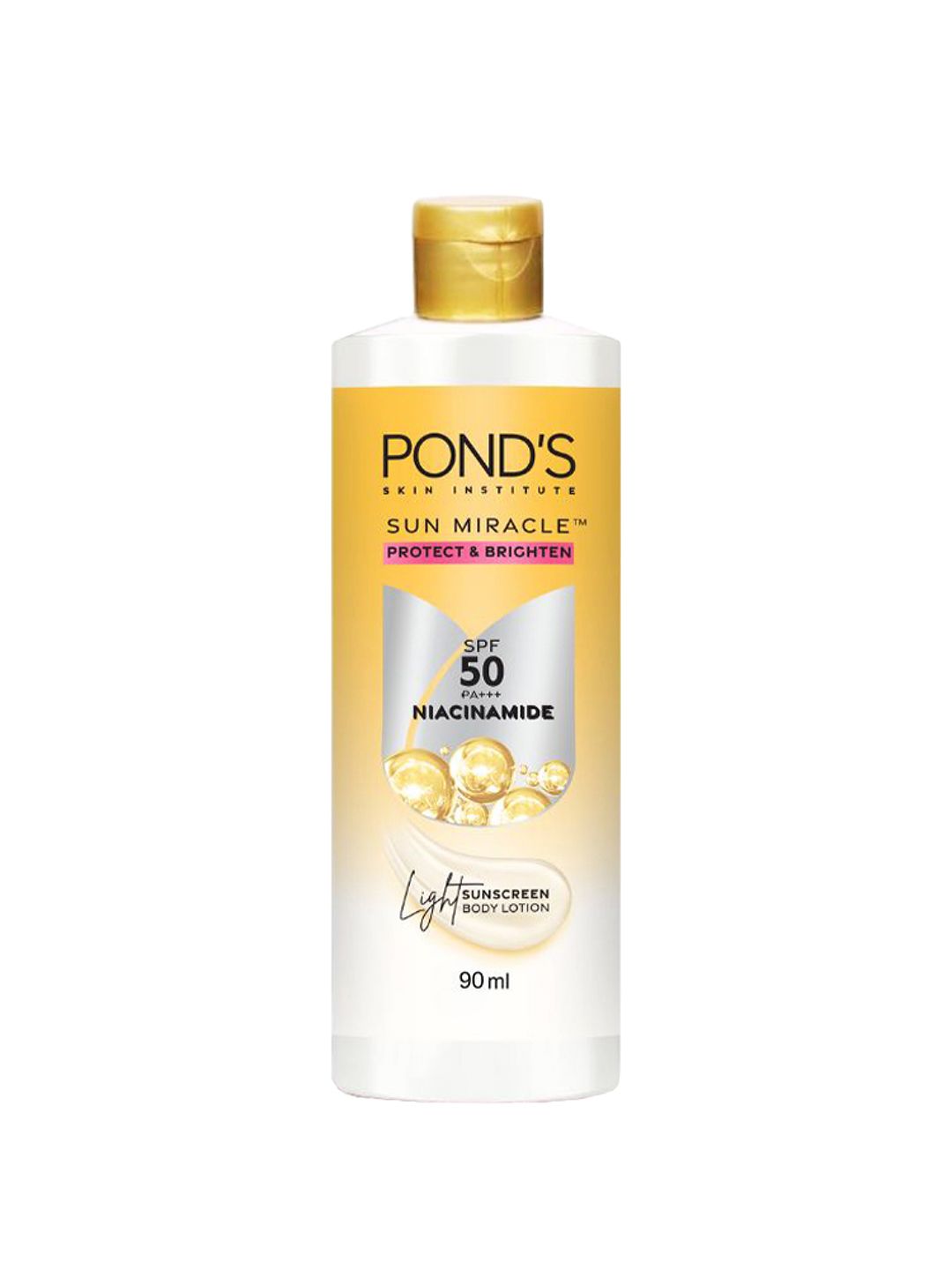 Ponds Sun Miracle Protect & Brighten SPF 50 PA+++ Niacinamide Light Body Sunscreen - 90ml-picture-6