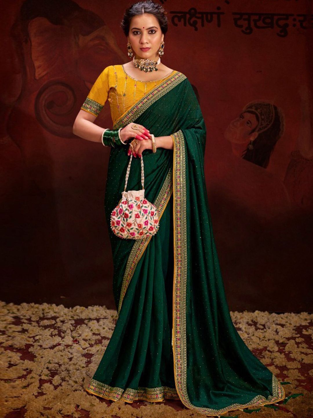 Saree mall Embellished Beads and Stones Embellished TraditionalSarees-image-20