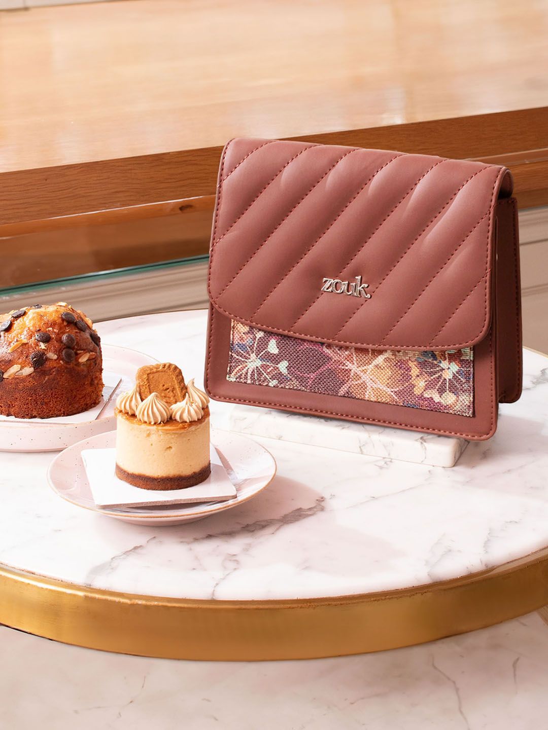 ZOUK Structured Shoulder Bag with Quilted-picture-35