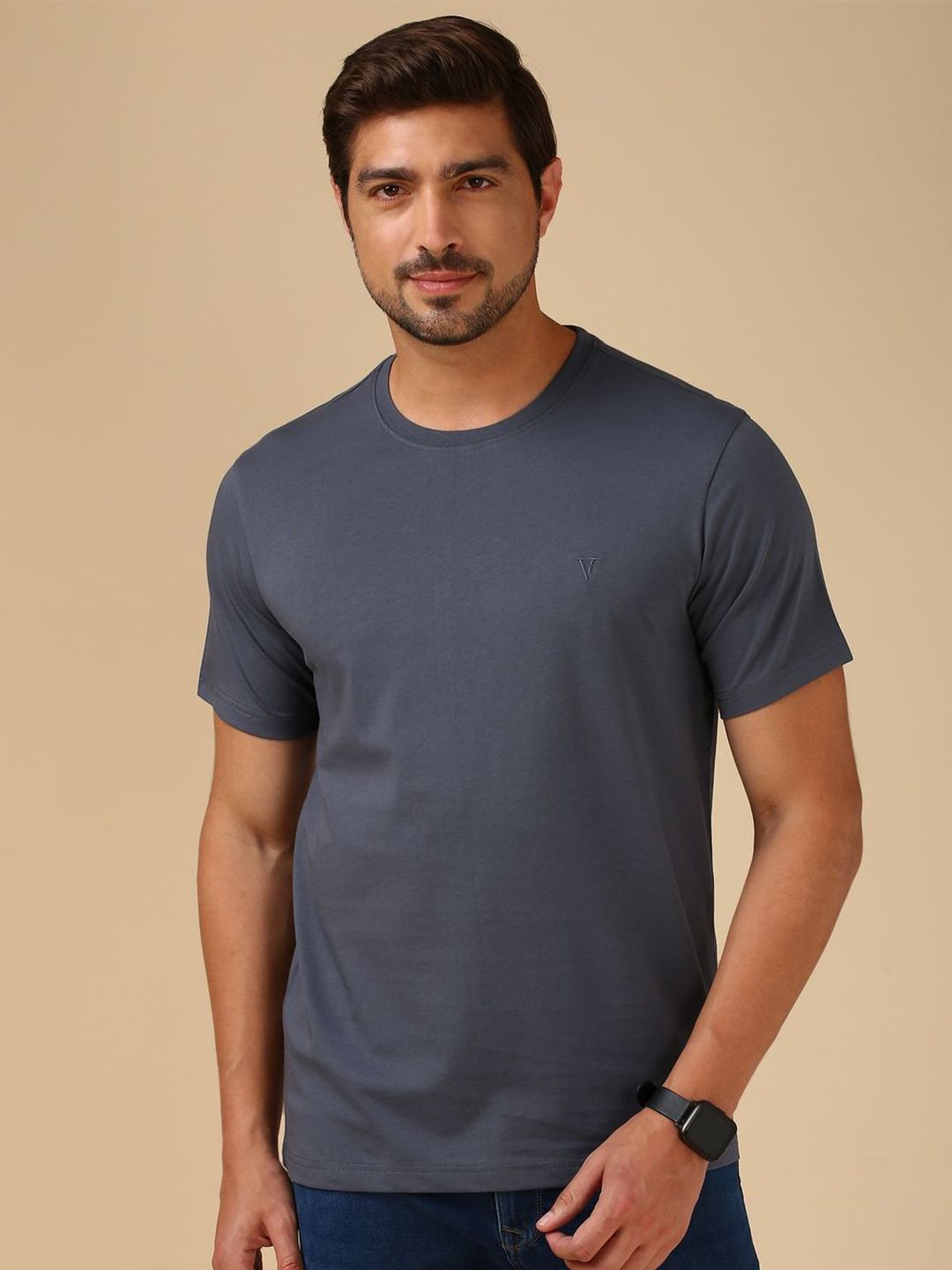 van heusen innerwear Van Heusen Men Solid Crew Neck Short Sleeves T-Shirt-picture-41