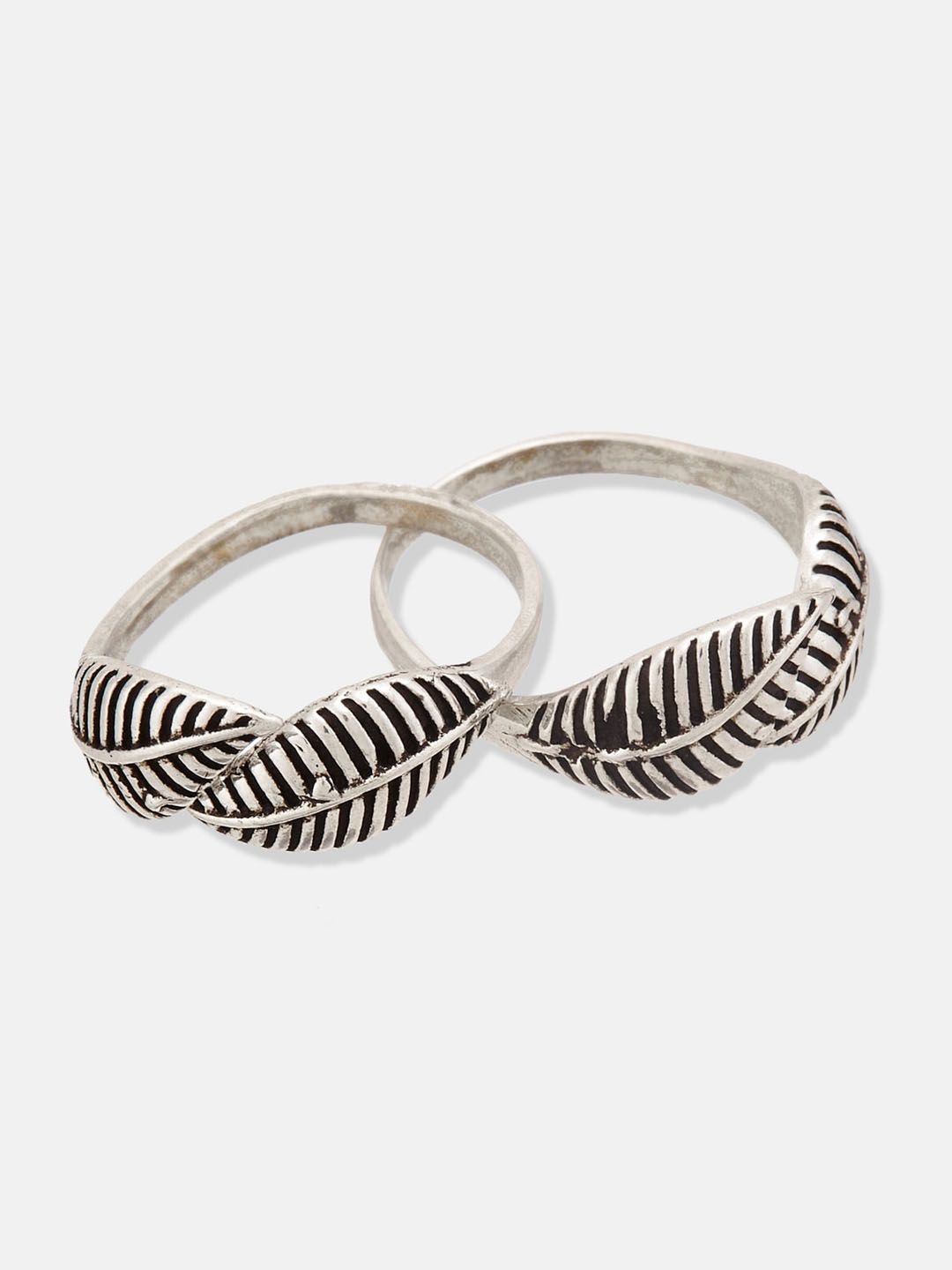 ATIBELLE Silver-Plated Toe Rings