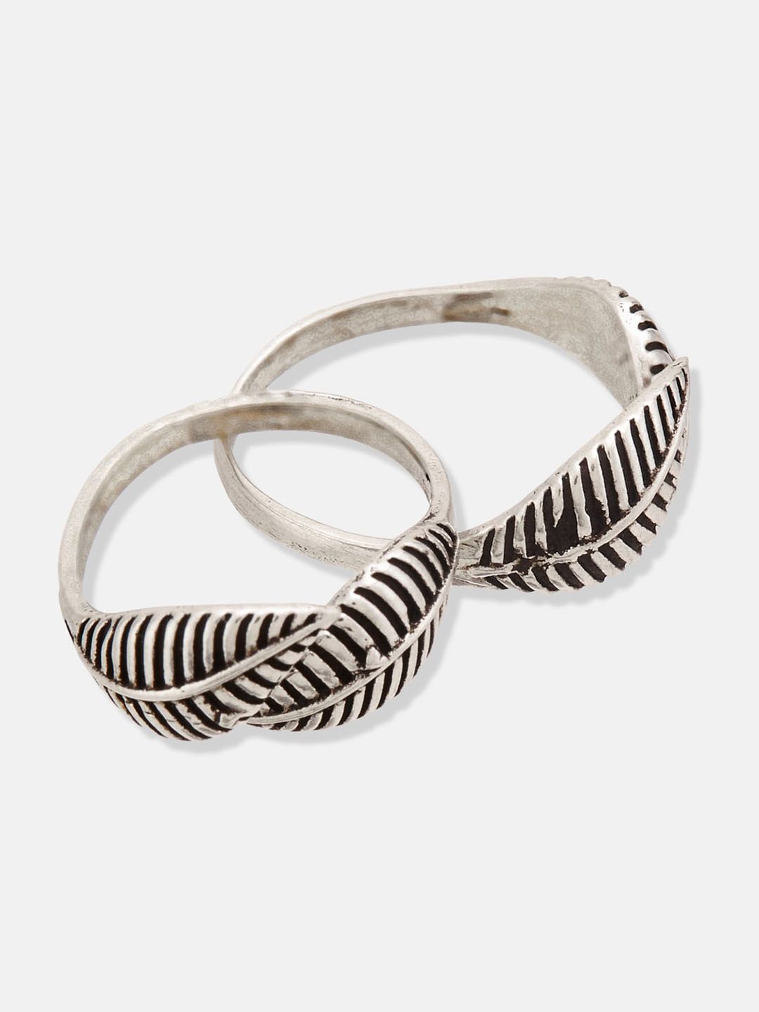 ATIBELLE Silver-Plated Toe Rings