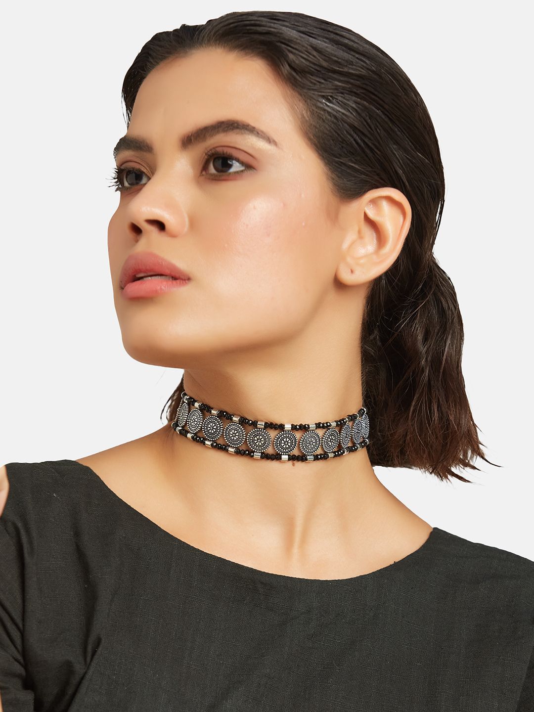 ATIBELLE Brass Silver-Plated Necklace