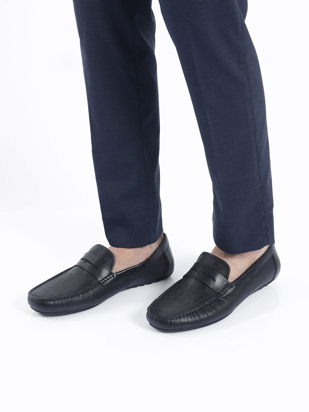 RARE RABBIT Men Saffian Textured Leather Formal Loafers-picture-11