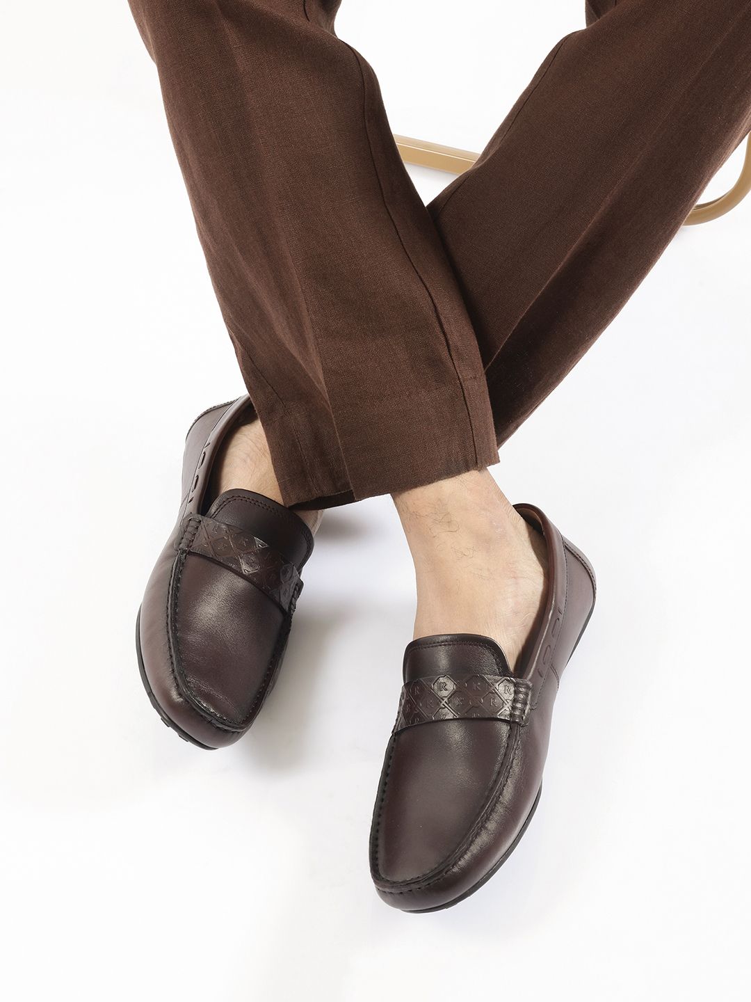 RARE RABBIT Men Bold Leather Formal Loafers-image-12