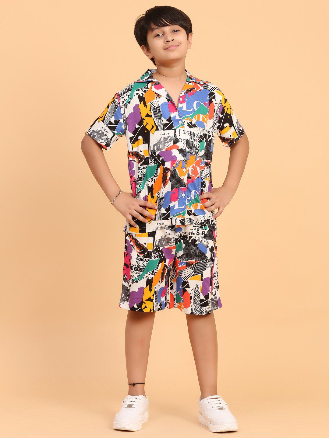 Ninos Dreams Boys Printed Shirt with Shorts-picture-30