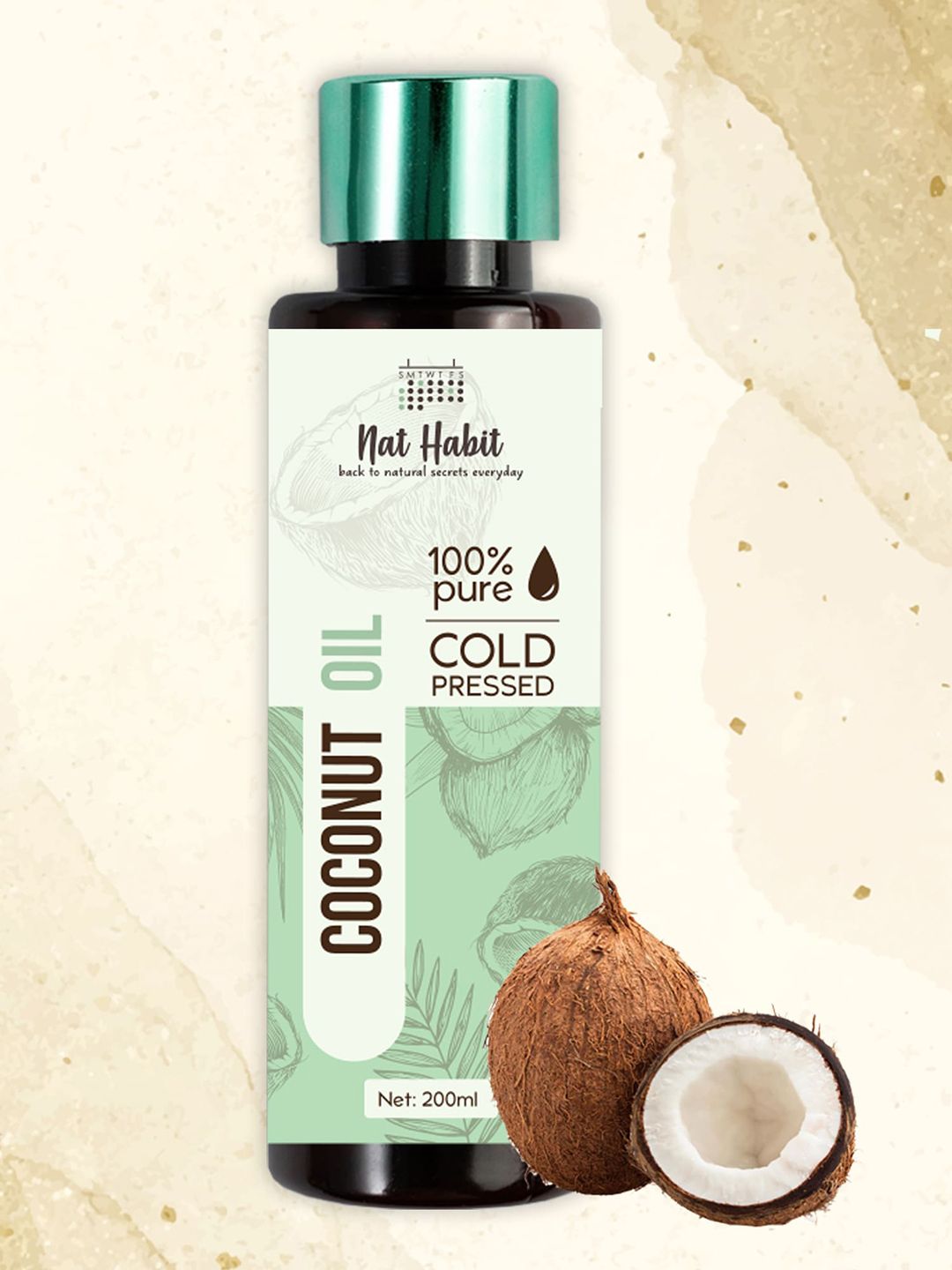 Nat Habit Kacchi Neem Wood Comb & Pure Cold Pressed Virgin Coconut Oil 200ml-picture-37