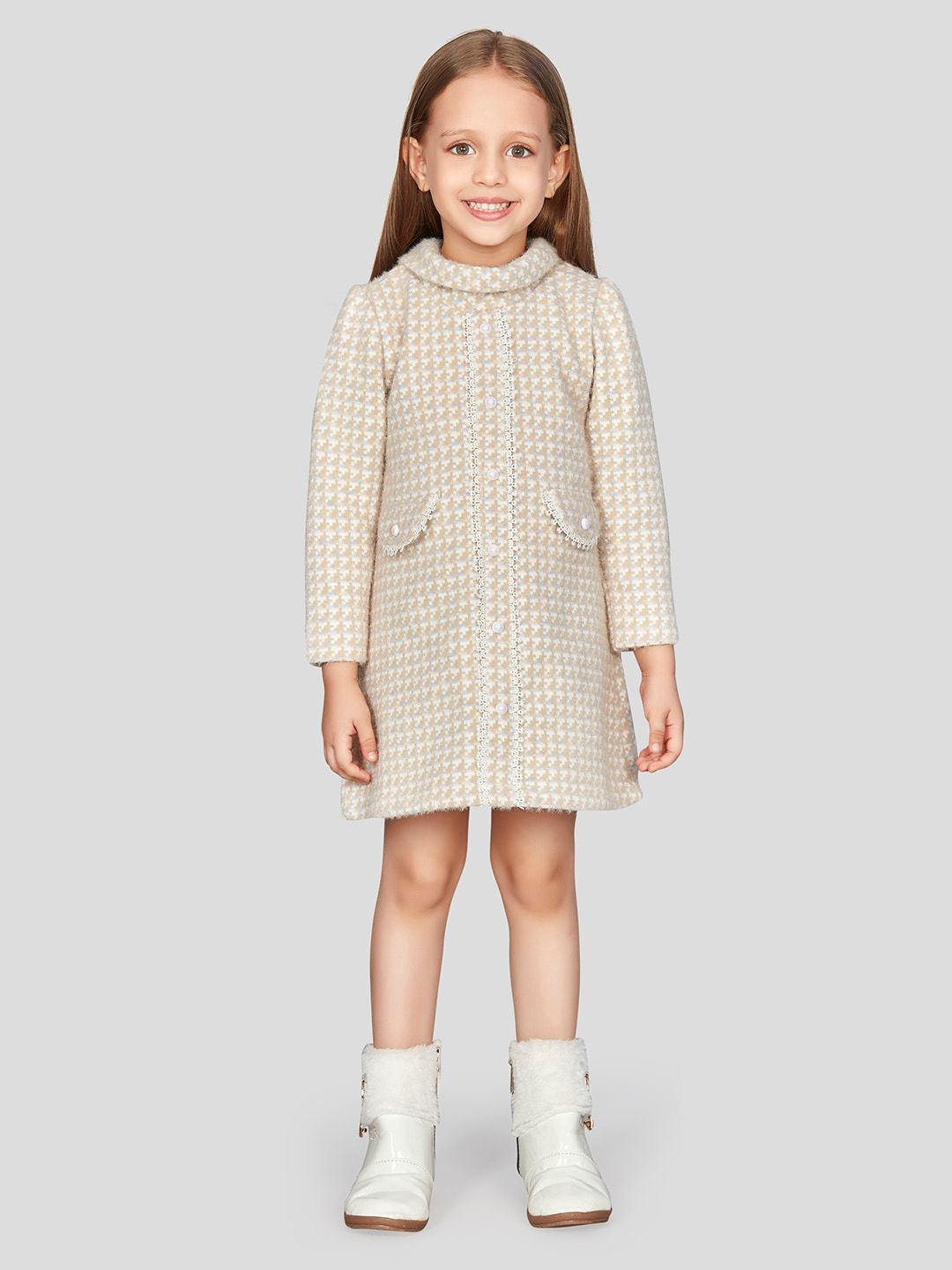 Peppermint Geometric A-Line Dress-image-15