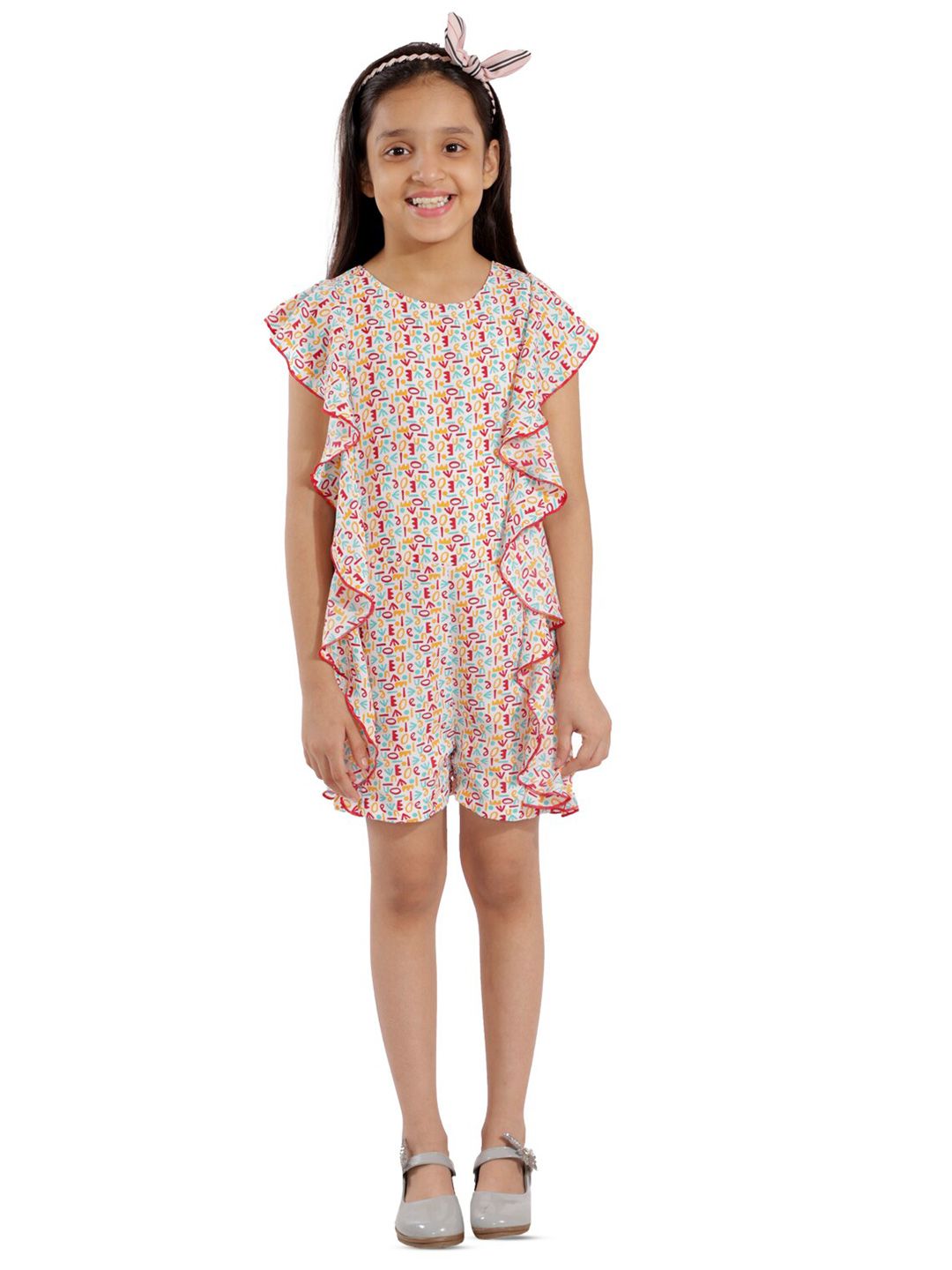 Kids Cave Girls Printed Jumpsuit-picture-27