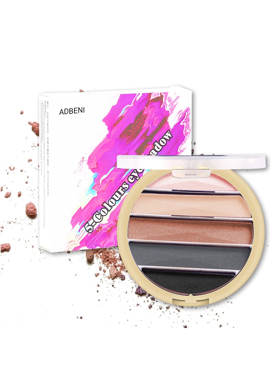 Adbeni Fantasy 5 Colours Eyeshadow Palette - 12g - Shade 02-image-41