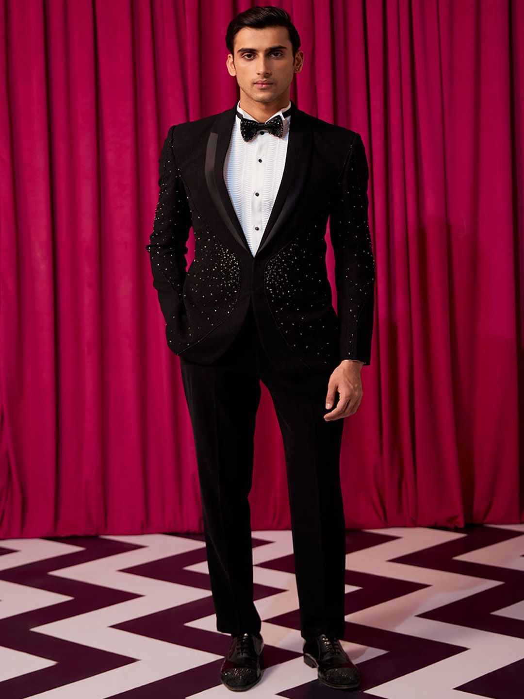 CONTRAST BY PARTH 5-Piece Self-Designed Tuxedo Suits-picture-58