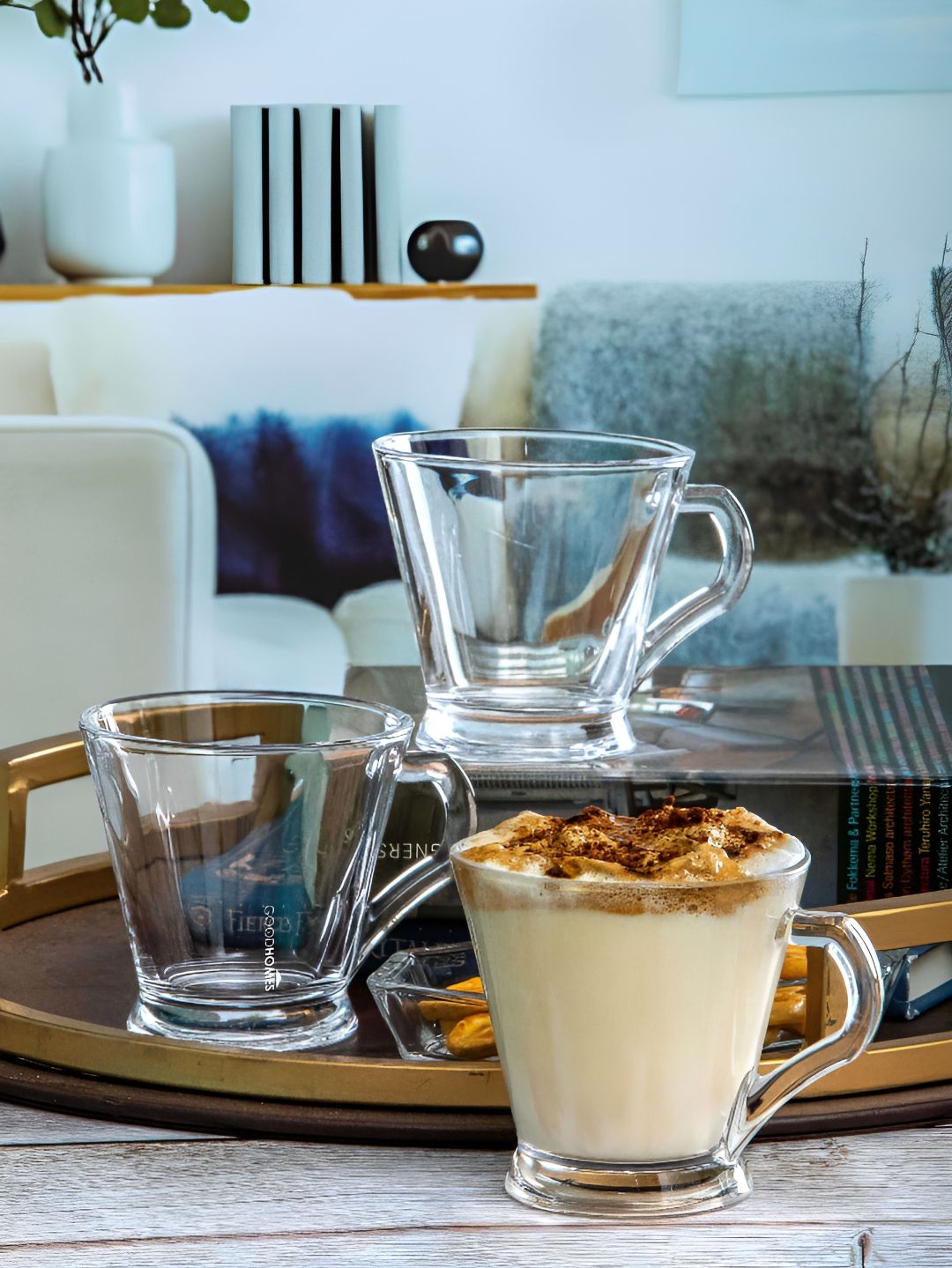 Aura Transparent Floral Solid Glass Glossy Mugs Set of Cups and Mugs-image-18