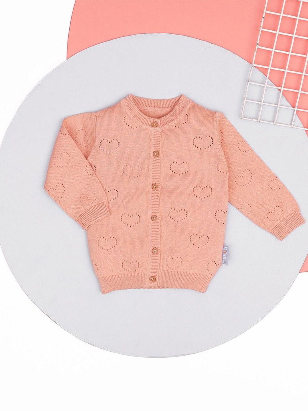 MiArcus Kids Self Design Round Neck Cotton Cardigan-picture-37