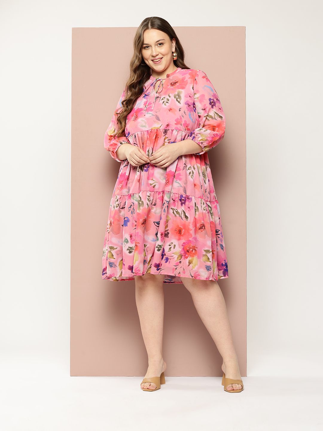 Sztori Plus Size Floral Print A-Line Dress-picture-38
