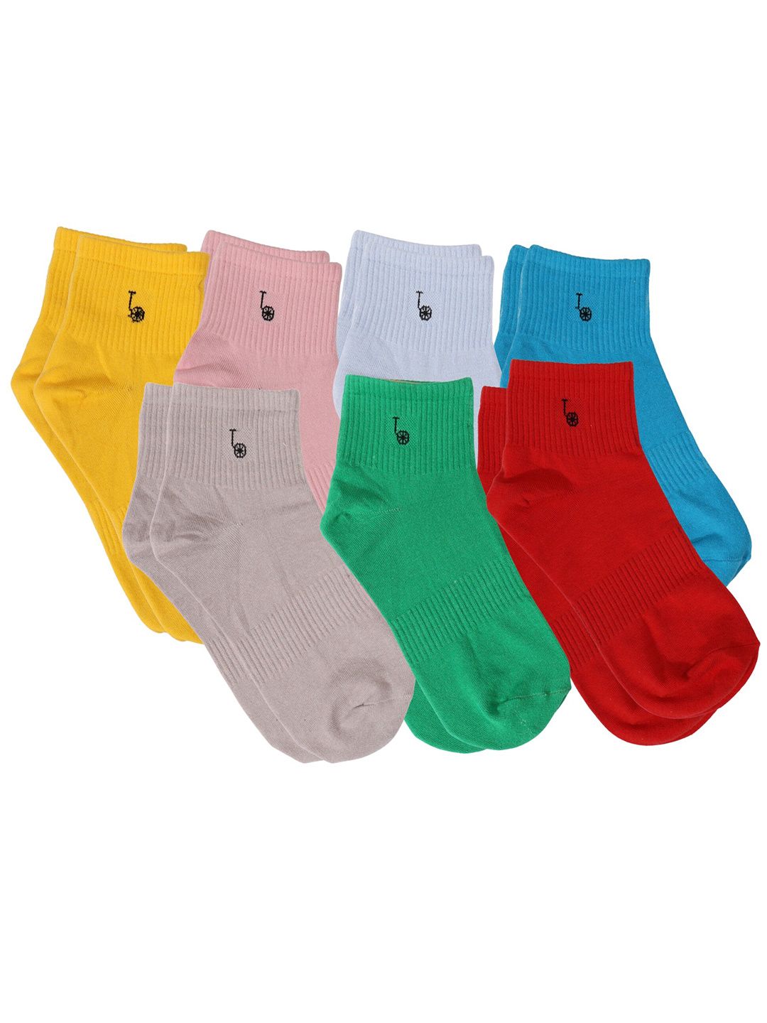 Thela Gaadi Unisex Pack Of 7 Low-Cut Ankle Length Socks-picture-33