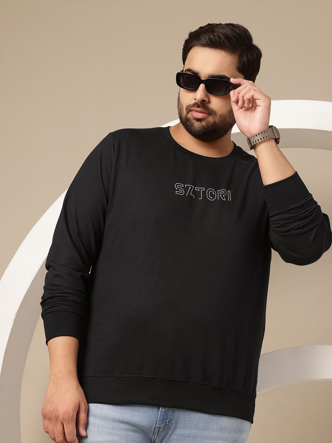 Sztori Plus Size Printed Sweatshirt-picture-33