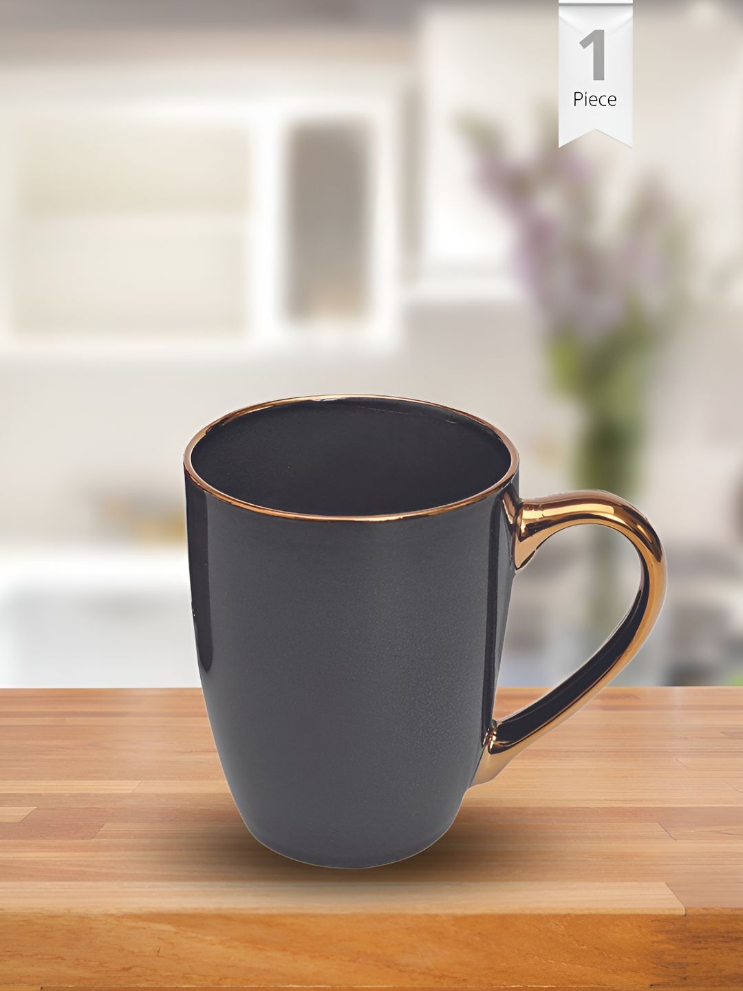 CLAY CRAFT Black Solid Ceramic Glossy Mug 315 ml-image-37