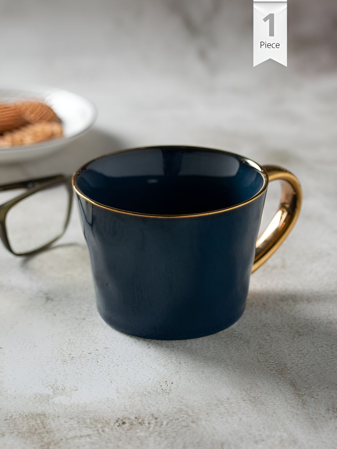 CLAY CRAFT Blue Ceramic Glossy Mug 320 ml-image-20