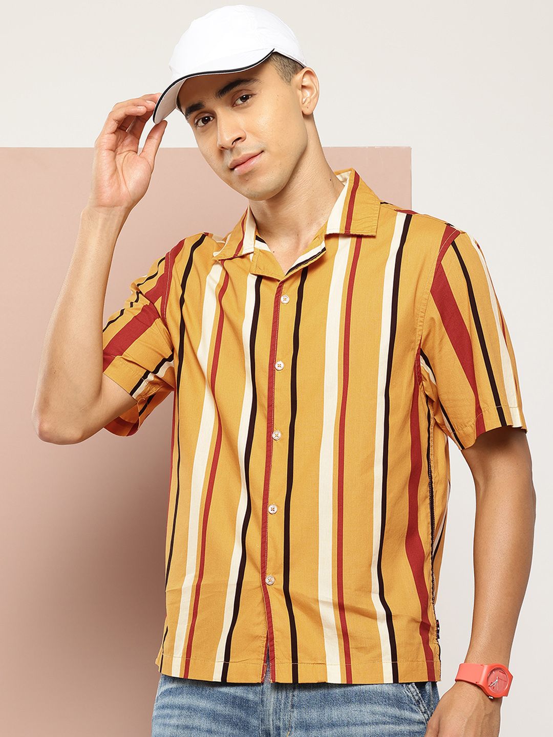 Harvard Striped Pure Cotton Shirt-image-23