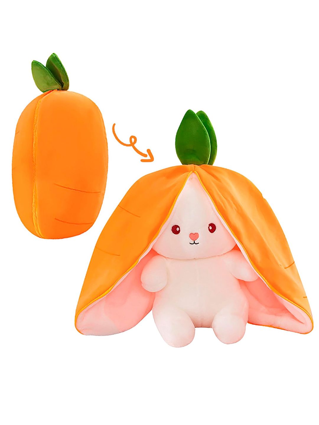 Kidology Reversible Bunny Soft Toy (Carrot Shaped, 25cm)