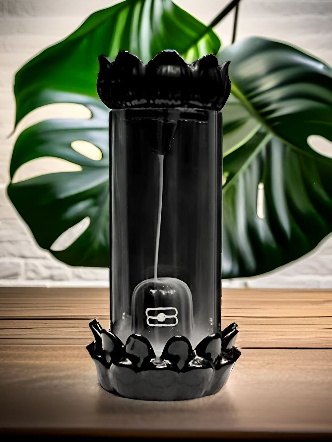 bettergiftflowers Black & White Religious Figurine Shivling Smoke Fountain Showpiece-image-39