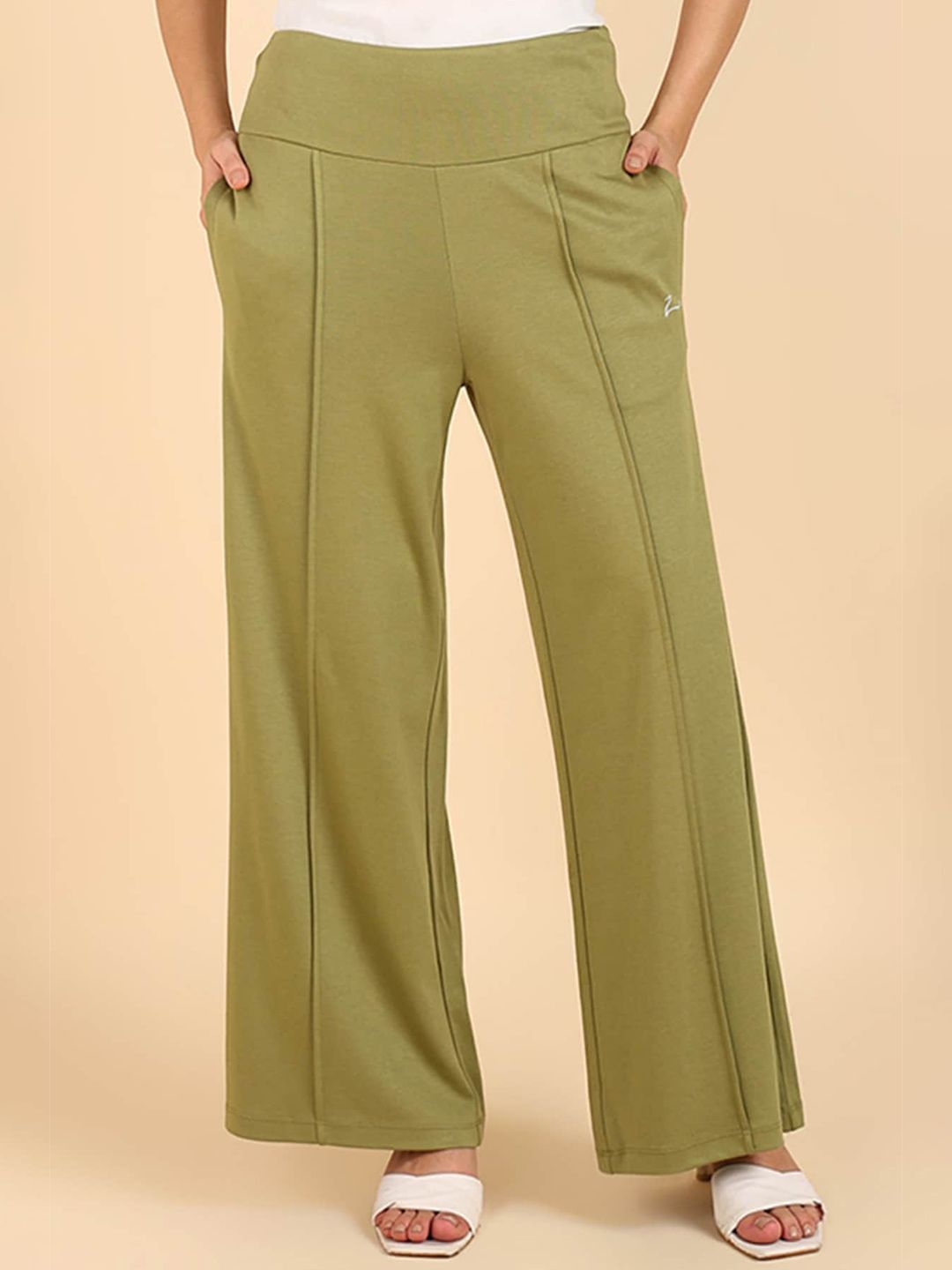 House Of Zelena Women Knitted Maternity Palazzos-image-48