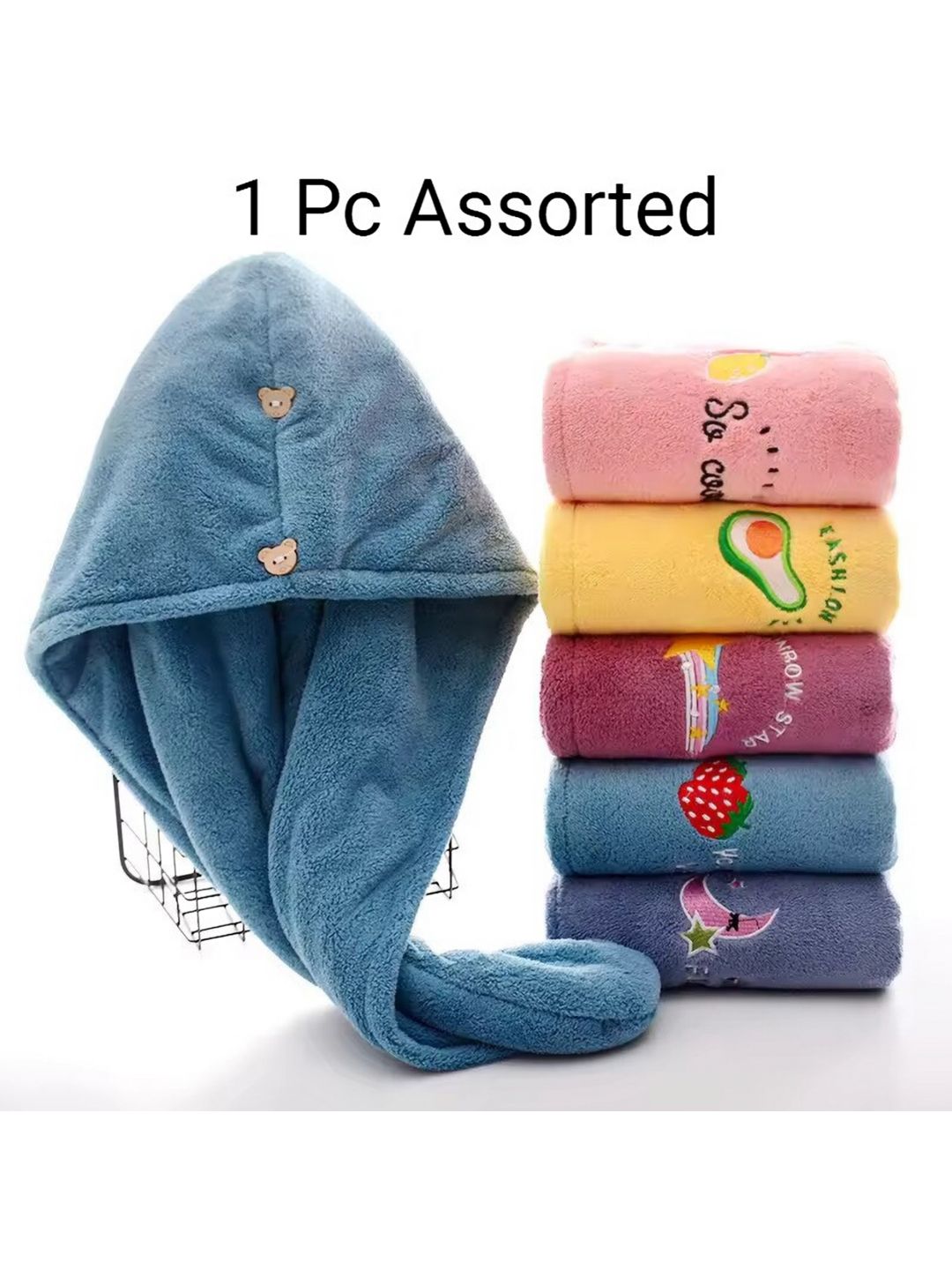 Adbeni Assorted Cotton 300 GSM Bath Towel-image-30