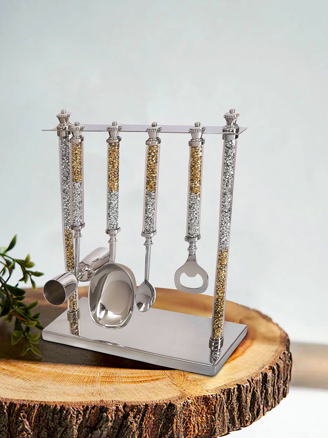 THE HOME CO. Grey 4-Pieces Stainless Steel Barware Tool Sets-picture-16