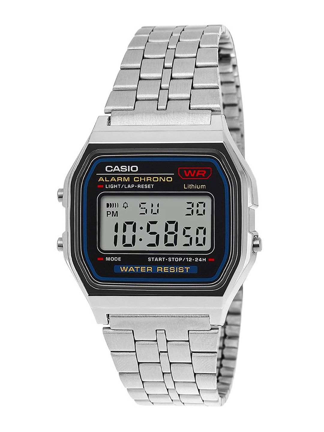 CASIO Vintage A159WA-N1DF Black Digital Dial Silver Stainless Steel Band D338-picture-27